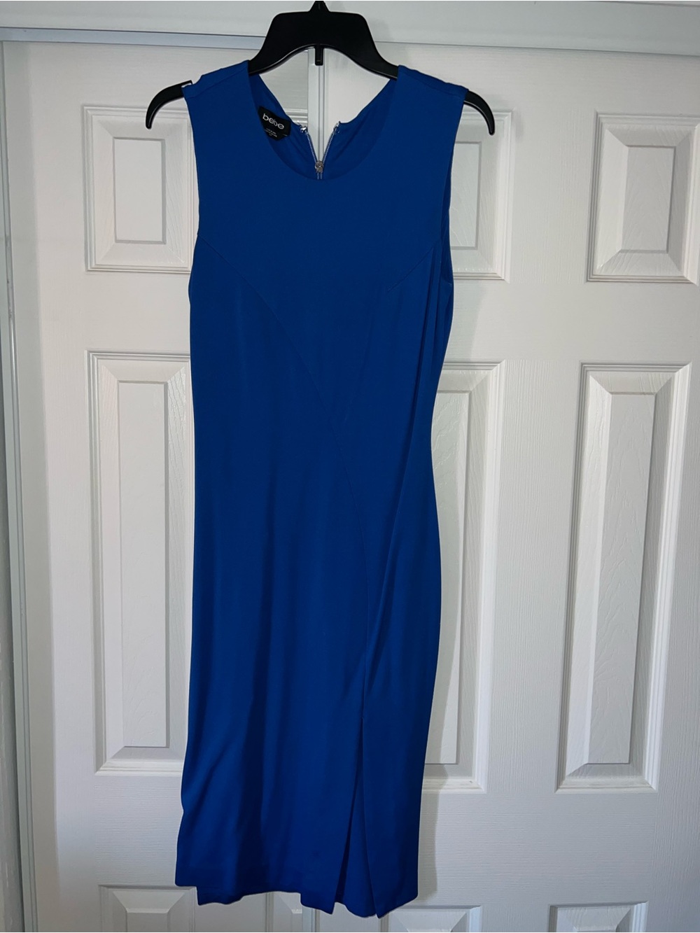bebe Electric Blue Midi Sheath Dress